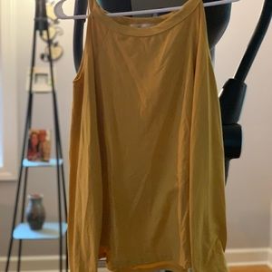 Sage USA Yellow Cold Shoulder Blouse, M